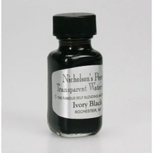 Peerless Black and White (Liquid) Spotting Dye - Ivory Black 1 oz