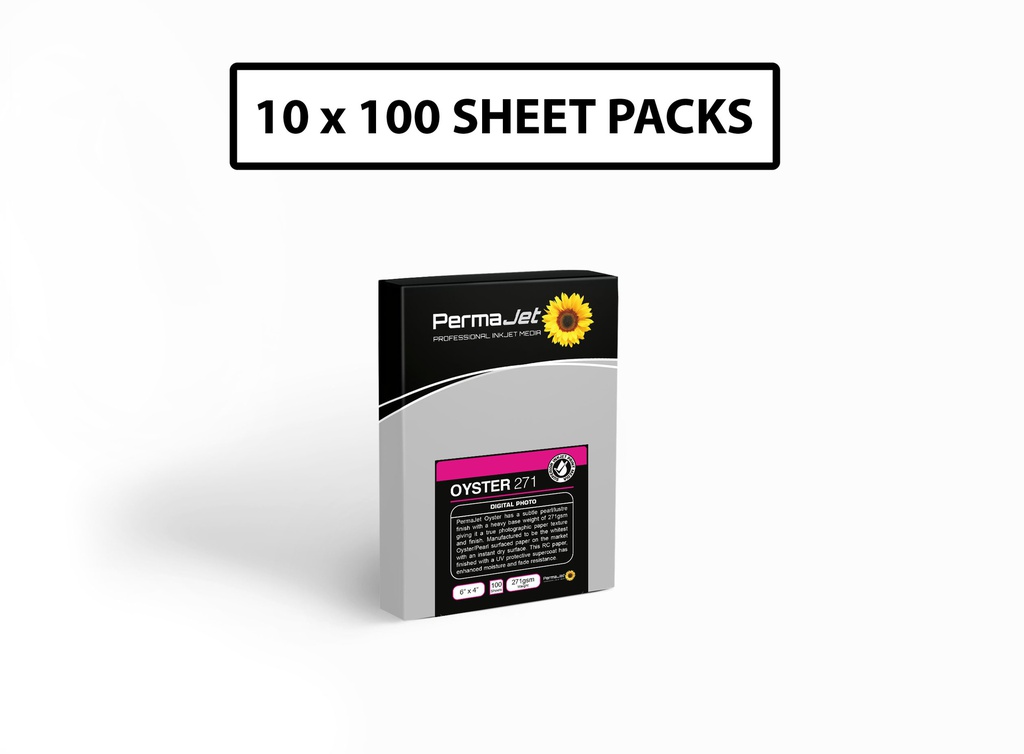 Permajet 271 Oyster - 271gsm (10x100) 10x15 cm - 6x4" 1000 sheets
