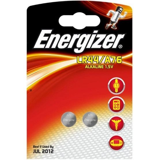 Energizer LR44/A76 Alkaline (1.5V) 2 Pack
