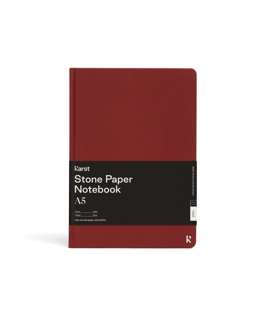 Karst Stone Paper A5 Hardcover Notebook - Pinot (Blank)