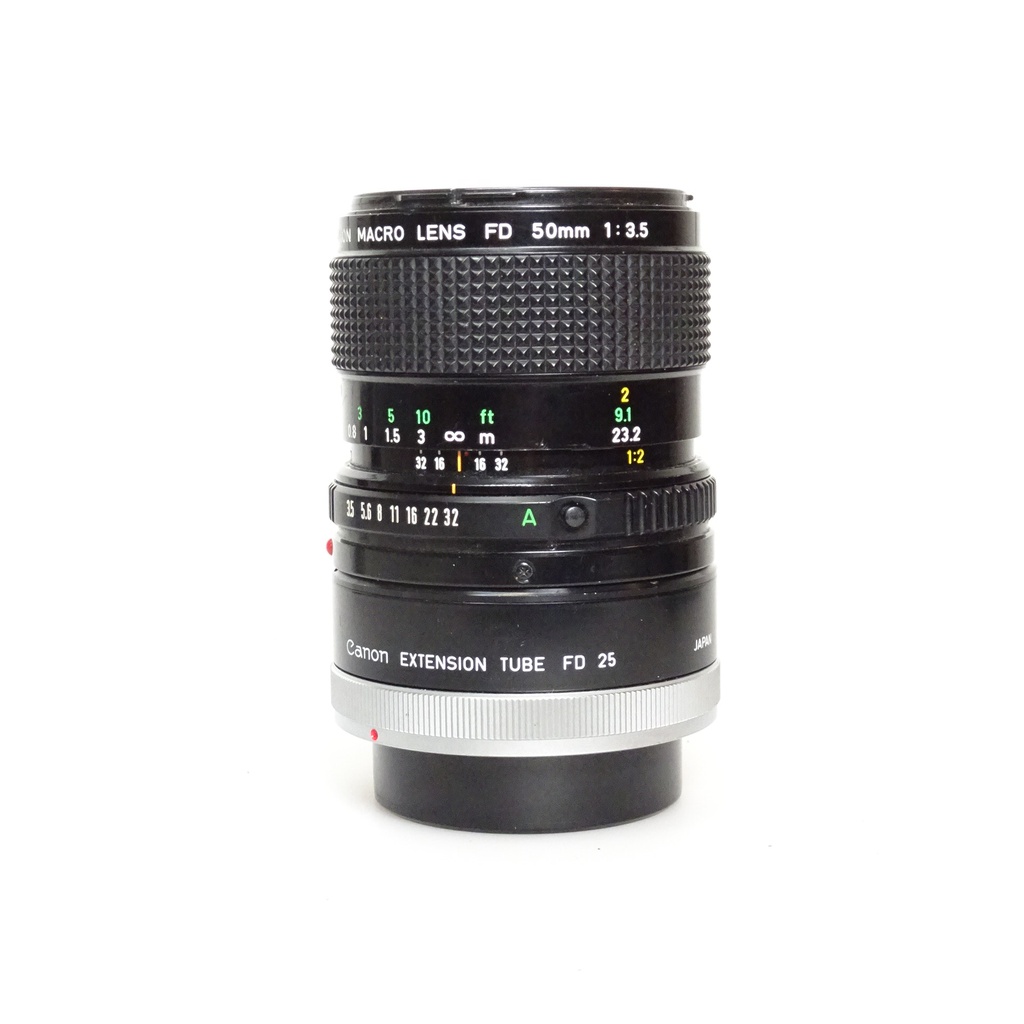 Canon FD 50mm f3.5 Makro inkl. FD 25 Tube