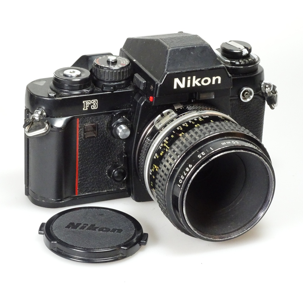 Nikon F3 mit 55 mm Micro-Nikkor