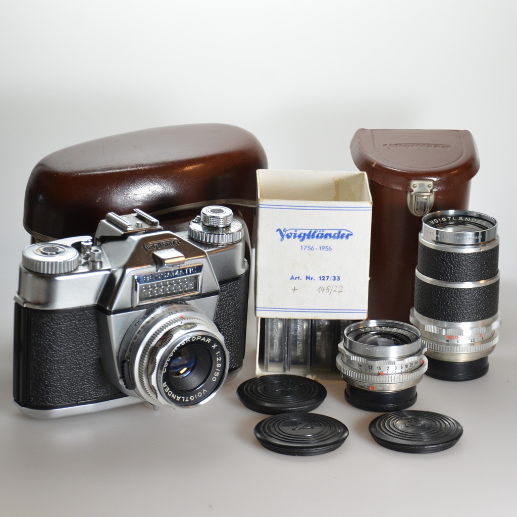 Voigtländer Bessamatic mit 3 Objektiven