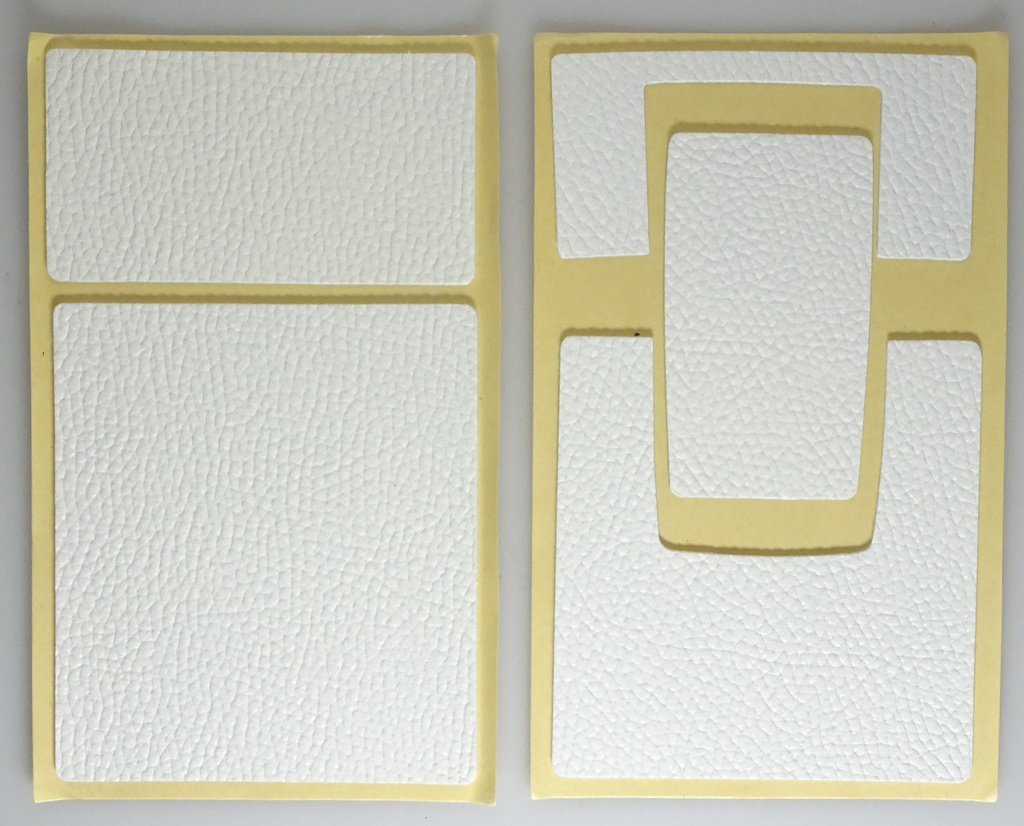 SX-70 Skins, weisses Leder mit Struktur