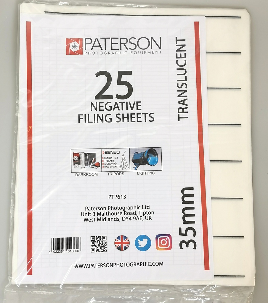 Paterson Pergamin Sleeves 35mm (25 sheets)