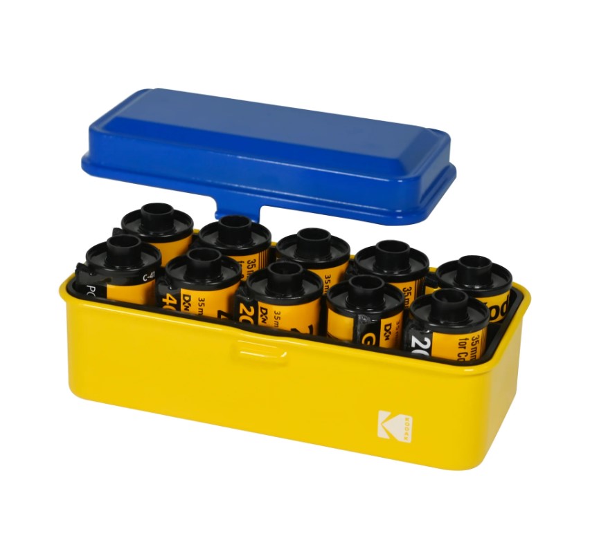 Kodak Film Case 135/120 blau/gelb