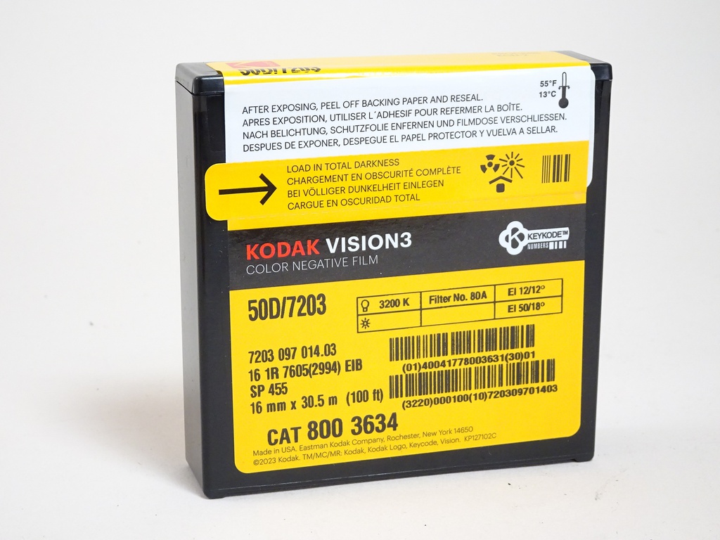 Kodak Vision 3 50D Farbnegativfilm 7203 - 16 mm SP455 (30 Meter /100 Feet)
