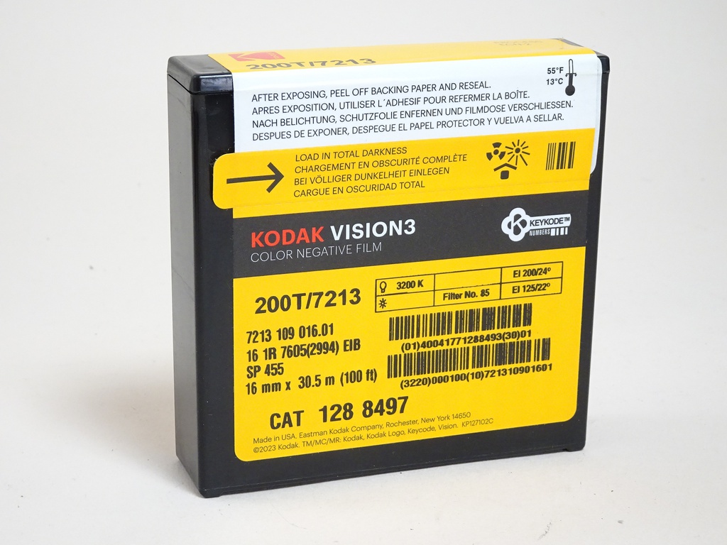 Kodak Vision 3 200T Farbnegativfilm 7213 - 16 mm SP455 (30 Meter / 100 Feet)
