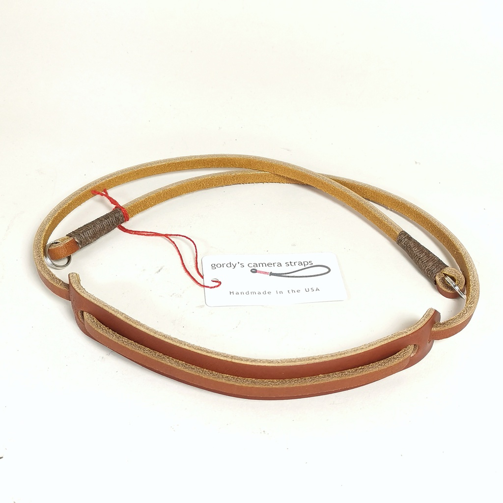 Gordy's Neck Strap 90mm light brown / brown with Neckpad