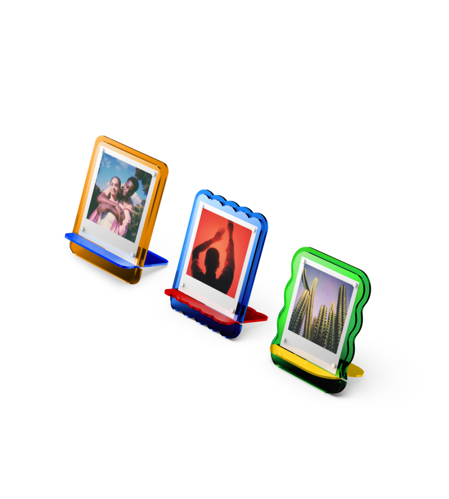 Polaroid Bilderrahmen aus Acryl - Farbig  (3er Pack)