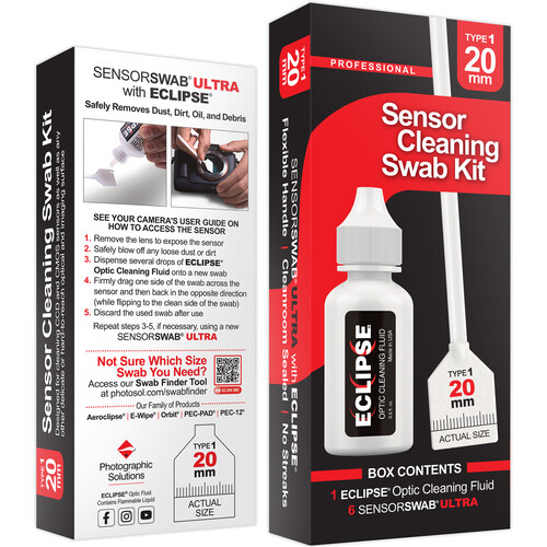 Photographic Solutions Sensor Cleaning Swab - Type 1 - 17mm -  Kit
