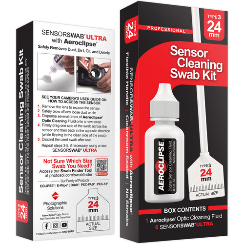 Photographic Solutions Sensor Cleaning Swab - Type 3 - 24mm - Kit 