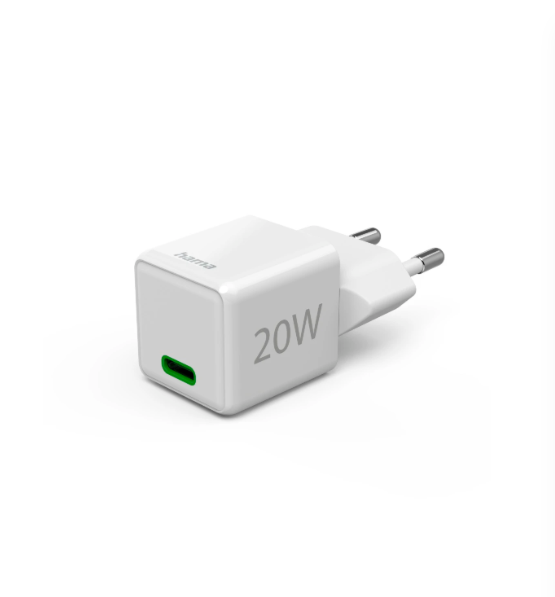 Hama Schnellladegerät, USB-C, Super-Mini-Charger, PD, 20 W, Weiß