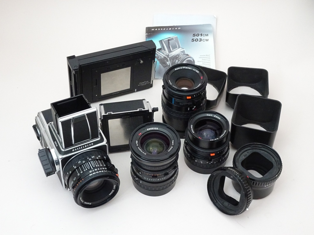 Hasselblad 501cm Set (50mm f4, 60mm f3.5, 80mm f2.8, 120mm f4)