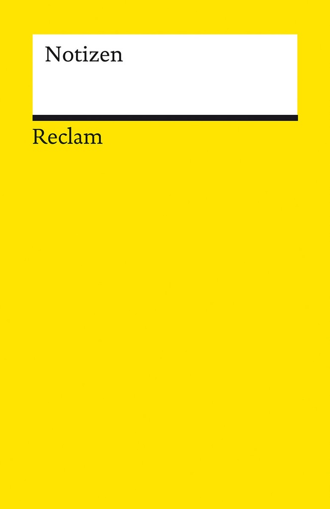 Reclam - Notizbüchlein