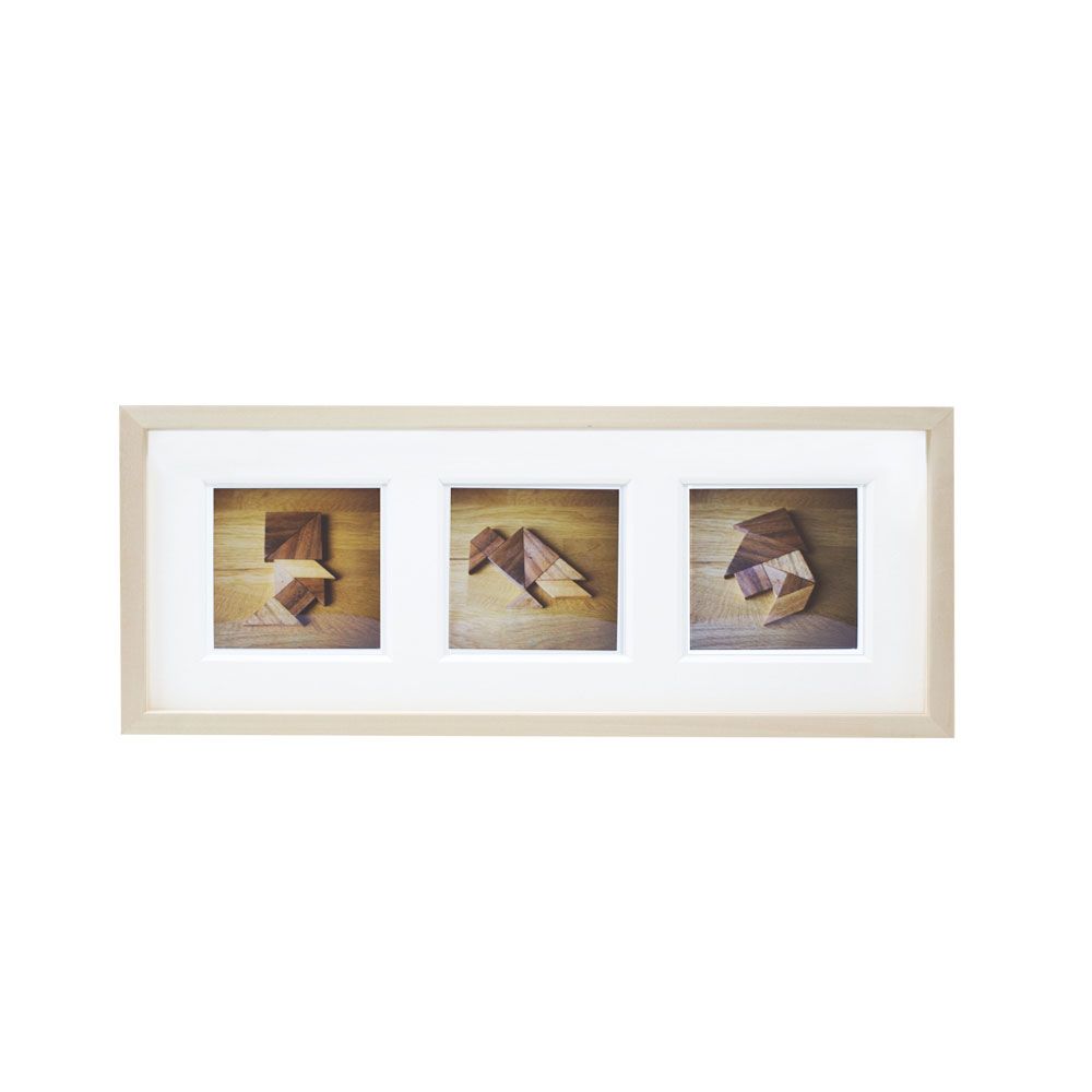 Rahmen THREE für 3 Polaroid 600/SX70 inkl. Passepartout (without glass)