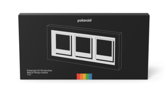 Polaroid Photo Frame Triptych (black)