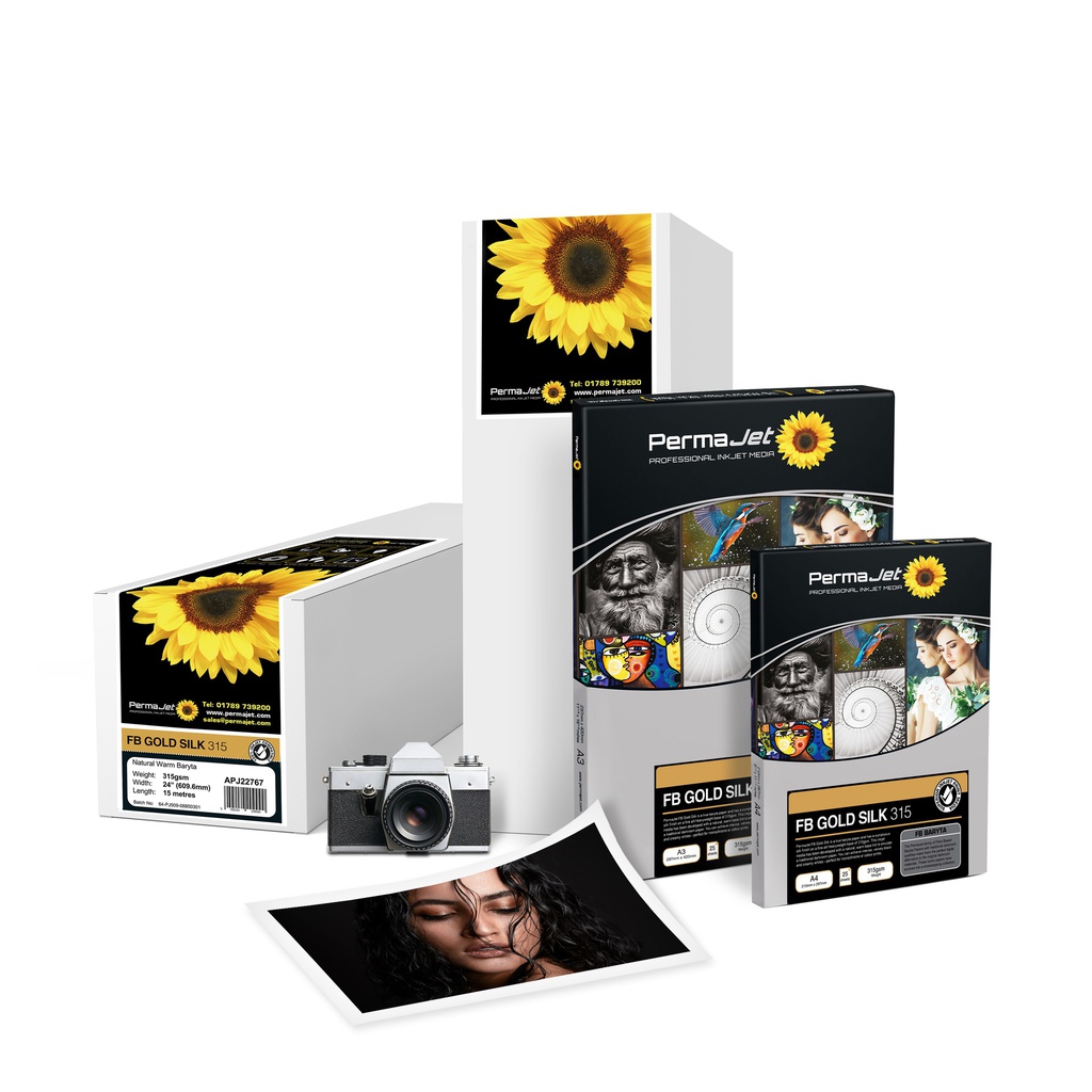 SALE Permajet FB Gold Silk 315 Test-Pack A3 10 Blatt (Verpackung eingedrückt)