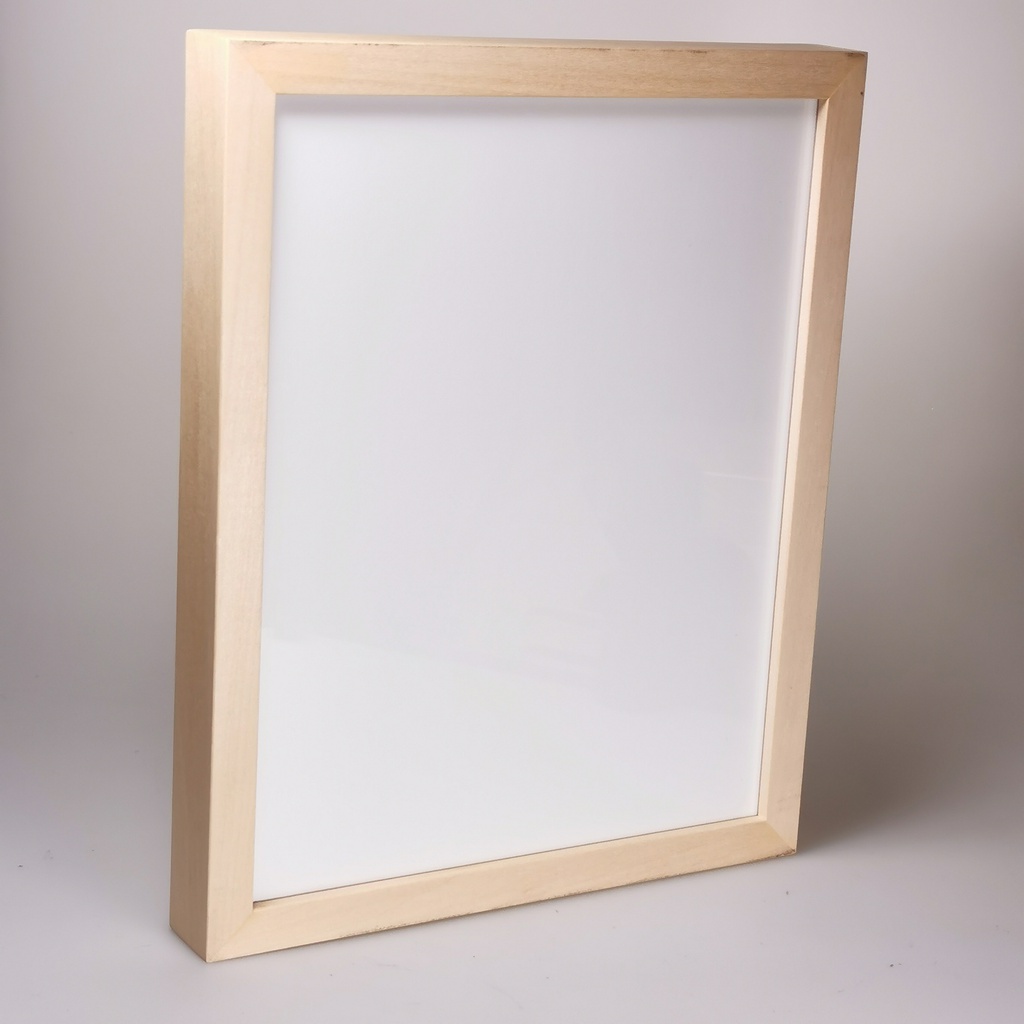 Cadre photo fait main en bois de tilleul 20x25cm avec verre